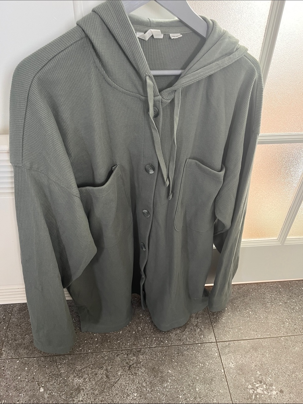 Roxy women Lightweight Hooded Button-Front Jacket in Sage